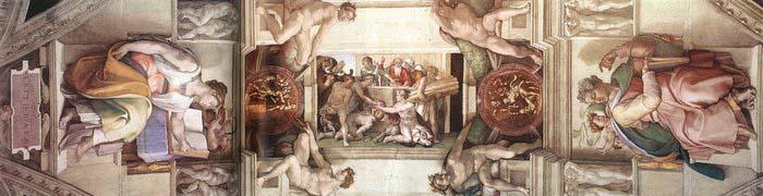 Michelangelo Buonarroti The third bay of the ceiling oil painting image